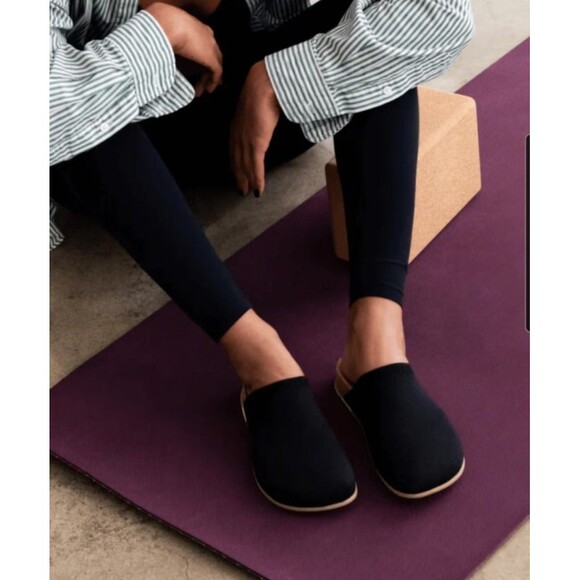 MESSAGE Henning Mules Clogs Black Minimalist Recovery Cork Vegan EU 39 US 8, 8.5 - Picture 2 of 12